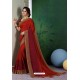 Red Designer Casual Wear Silk Sari