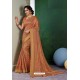 Rust Designer Casual Wear Silk Sari