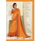 Yellow Designer Casual Wear Chiffon Sari