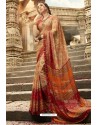 Beige Designer Casual Wear Silk Georgette Sari