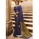 Navy Blue Designer Casual Wear Silk Georgette Sari