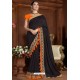 Black Designer Party Wear Silk Sari