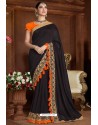 Black Designer Party Wear Silk Sari