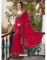 Red Designer Georgette Party Wear Sari