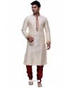 Amazing Off White Silk Kurta Pajama