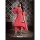 Partywear Designer Peach Two Tone Rayon Fancy Kurti