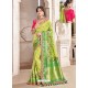 Green Heavy Banarasi Silk Wedding Sari