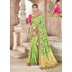 Green Heavy Banarasi Silk Wedding Sari