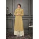 Khaki Designer Munga Silk Palazzo Salwar Suit