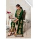 Forest Green Heavy Embroidered Designer Faux Georgette Anarkali Suit