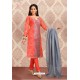 Dark Peach Elegant Look Designer Churidar Salwar Suit