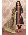 Carbon Elegant Look Designer Churidar Salwar Suit