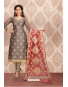 Light Brown Elegant Look Designer Churidar Salwar Suit