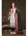 Off White Trendy Latest Designer Churidar Salwar Suit