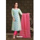 Sea Green Trendy Latest Designer Churidar Salwar Suit