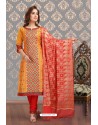 Yellow Trendy Latest Designer Churidar Salwar Suit