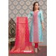 Sky Blue Trendy Latest Designer Churidar Salwar Suit