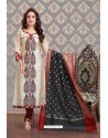 Off White Trendy Latest Designer Churidar Salwar Suit