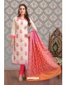 Off White Trendy Latest Designer Churidar Salwar Suit