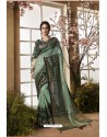 Mehendi Glossy Dolla Silk Party Wear Sari