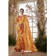 Mustard Glossy Dolla Silk Party Wear Sari