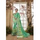 Jade Green Glossy Dolla Silk Party Wear Sari