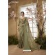 Mehendi Glossy Dolla Silk Party Wear Sari