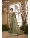 Mehendi Glossy Dolla Silk Party Wear Sari