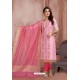 Pink Embroidered Designer Party Wear Churidar Salwar Suit