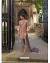 Dusty Pink Heavy Embroidered Designer Palazzo Suit