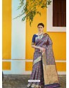Multi Colour Designer Party Wear Silk Blend Sari