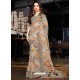 Light Grey Designer Casual Wear Cotton Linen Sari