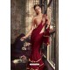 Maroon Pure China Heavy Party Wear Ruffle Sari