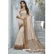 Elegant Off White Designer Casual Wear Raw Silk Sari