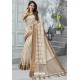 Sizzling Off White Designer Casual Wear Raw Silk Sari