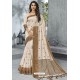 Elegant Off White Designer Casual Wear Raw Silk Sari