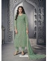 Sea Green Heavy Net Designer Party Wear Palazzo Salwar Suit