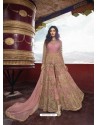 Pink Heavy Designer Party Wear Net Aanarkali Suit