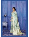 Ravishing Off White Designer Casual Wear Silk Sari