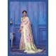 Off White Designer Casual Wear Silk Sari