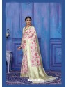 Off White Designer Casual Wear Silk Sari