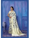 Fascinating Off White Designer Casual Wear Silk Sari