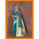 Teal Designer Classic Wear Silk Sari