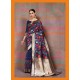 Navy Blue Designer Classic Wear Silk Sari