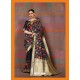 Black Designer Classic Wear Silk Sari