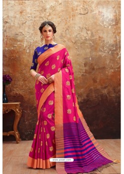 Rani Heavy Embroidered Designer Art Silk Sari