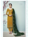 Marigold Festival Wear Heavy Georgette Designer Churidar Salwar Suit
