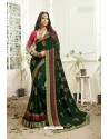 Green Designer Heavy Georgette Casual Wear Sari