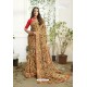 Beige Designer Heavy Georgette Casual Wear Sari