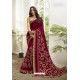 Rose Red Designer Heavy Georgette Casual Wear Sari